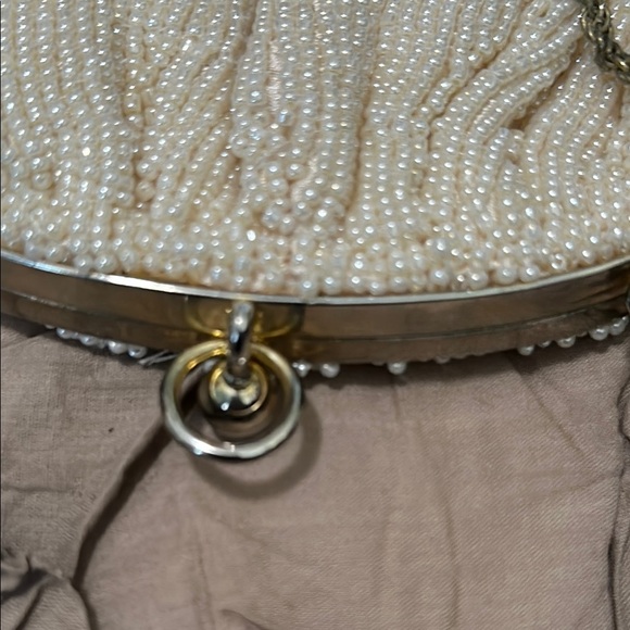 La Regale Satin Clutch in Cream - Picture 4 of 6